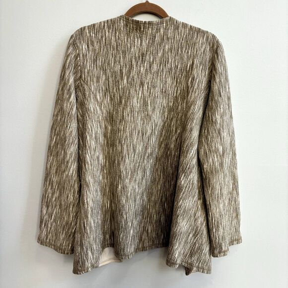 J. Jill Open Front Cardigan Sweater Women's XL Beige Cream Casual Classic Layer - Picture 5 of 9